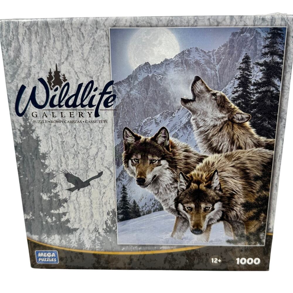Wildlife Gallery: Moon‎ Dancers Wolf 1000 pc jigsaw Mega Puzzle